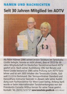 30 Jahre Mitglied im ADTV