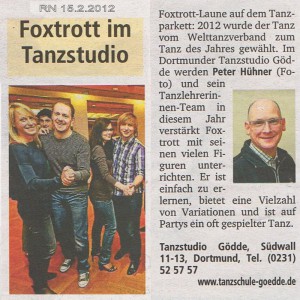 Foxtrott im Tanzstudio