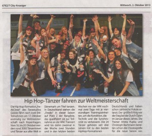 Hip-Hop Tänzer fahren zur WM