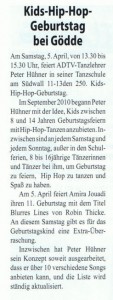 Kids Hip-Hop Geburtstage