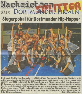 Siegerpokal für Dortmunder Hip-Hopper