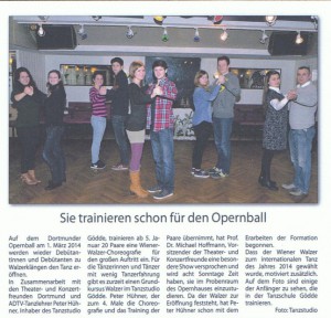 Training für den Opernball 2014